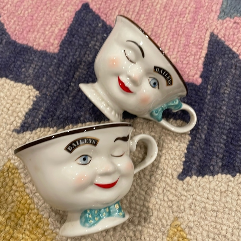 Vintage limited edition Bailey’s tea or coffee cup set him and her